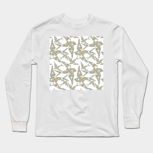 Spring little swallow birds seamless pattern. Long Sleeve T-Shirt